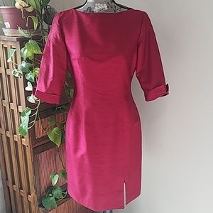 Hugo Buscati red silk dress Sz. 8